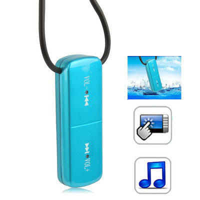 2GB Waterproof IPX7 Touch Button MP3 Player (Baby Blue)